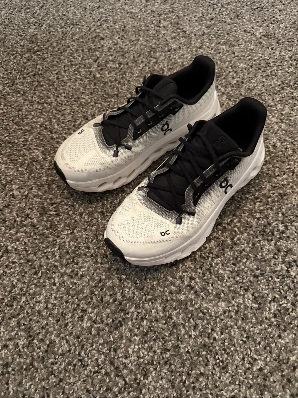 On Running White and Black Men's Performance Running Shoes